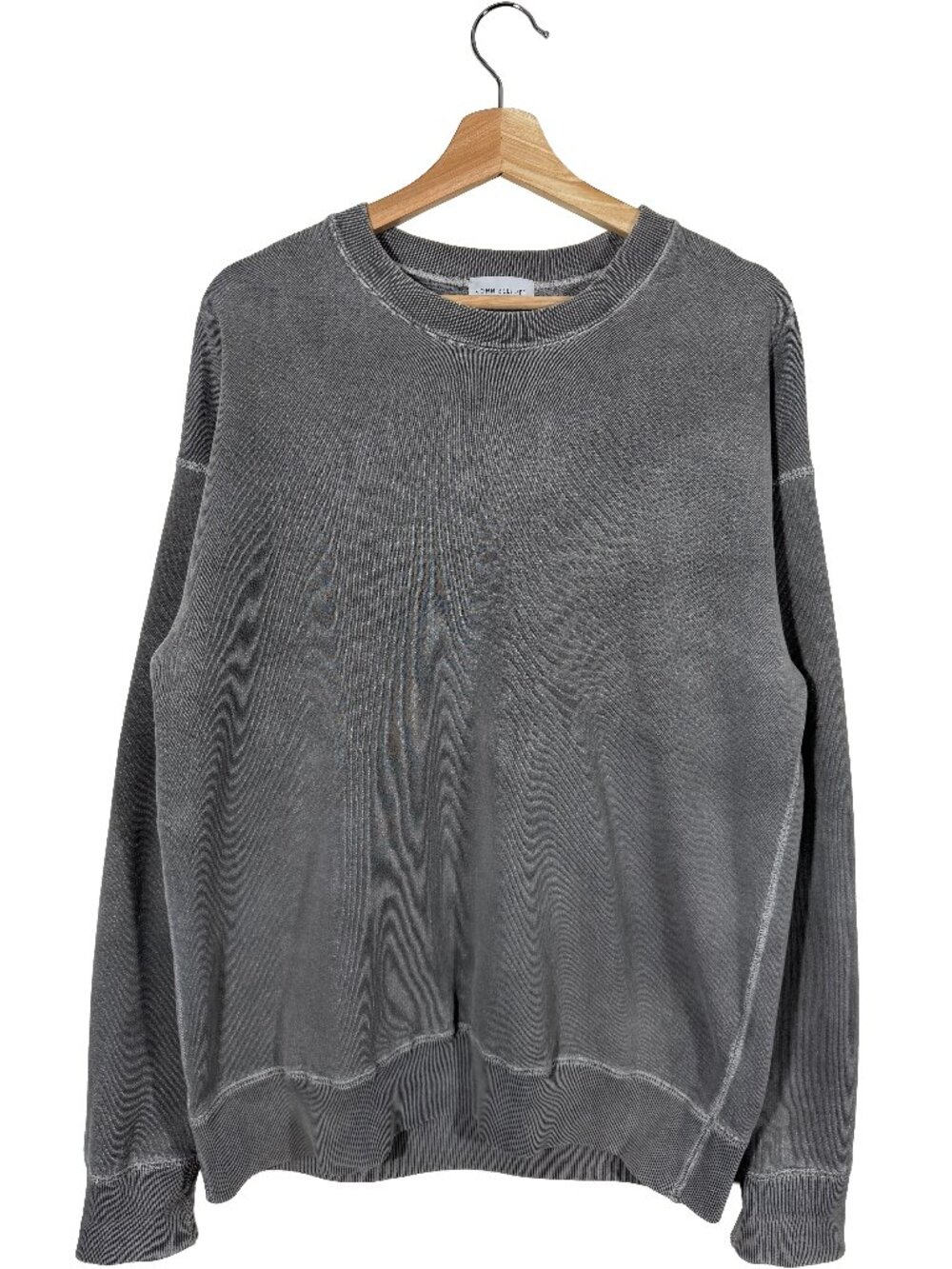 John Elliott Garment Dyed French Terry Crewneck Gray Men's size 3 / Large